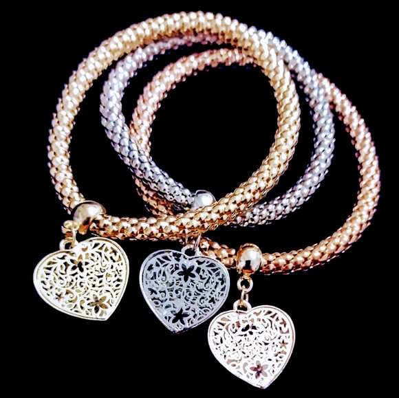Tree of Life bracelets trio of hearts - Picture 2 of 2